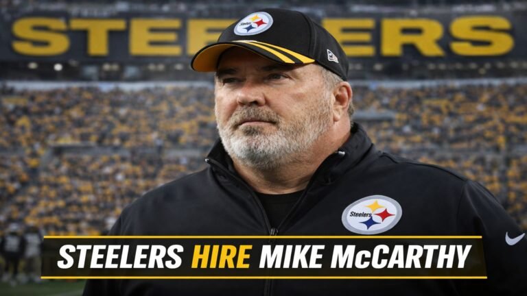 AI generated image showing Mike McCarthy as head coach of the Pittsburgh Steelers